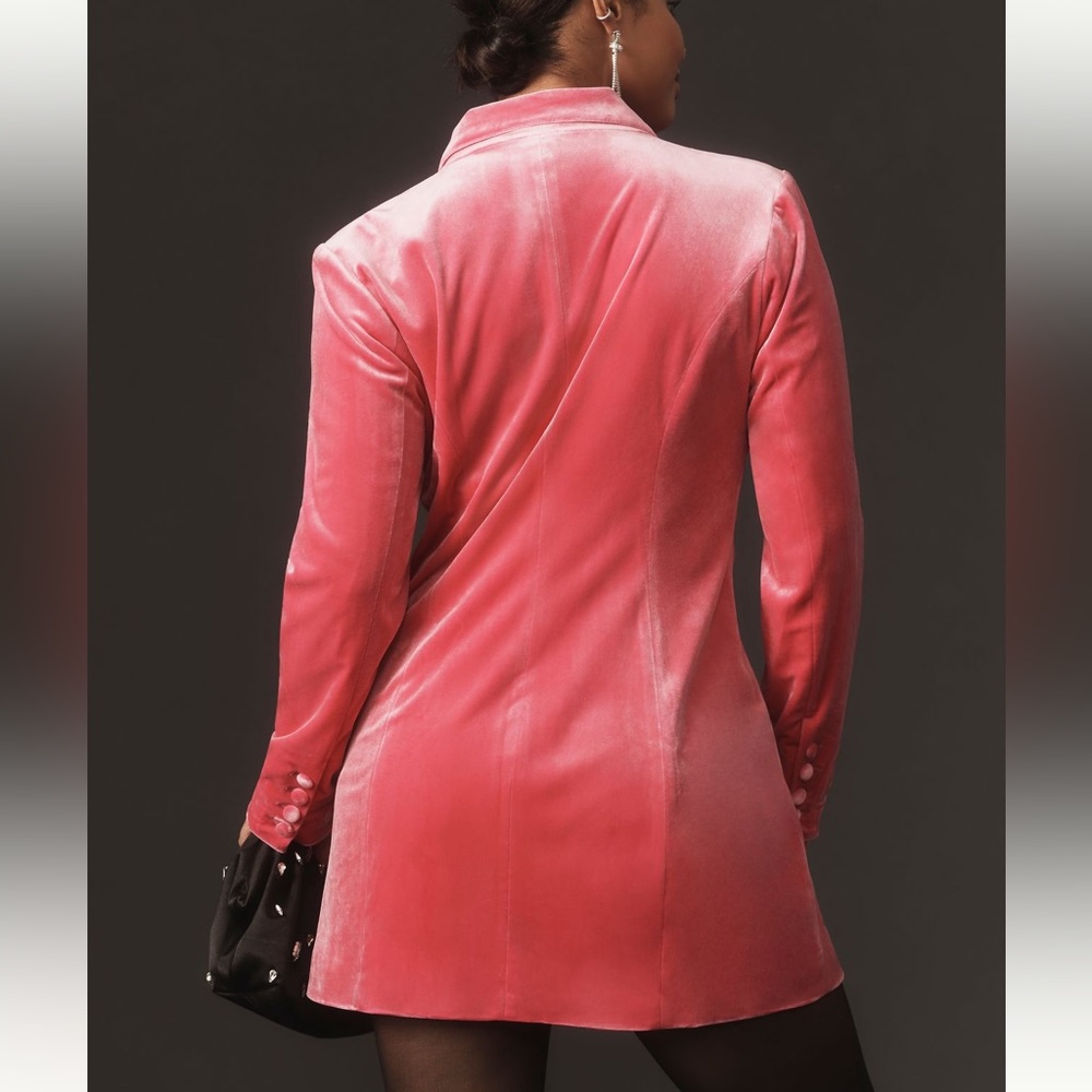 GOOD AMERICAN VELVET BLAZER MINI DRESS - Picture 7 of 9
